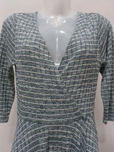 Stylish Striped V-Neck Dress