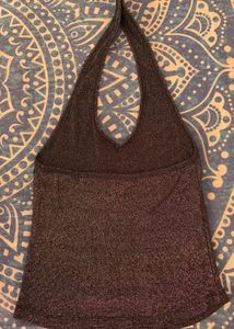 Halter Neck Shimmery Top &amp; Skirt Set (Imported)