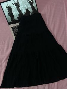 Black Tiered Maxi Skirt