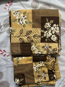 Brown floral print bedsheet set