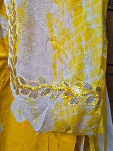 Embroidered Kurta set with Trouser and Dupatta