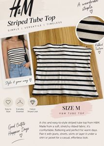 Striped Strapless Tube Top H&M