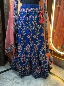 Royal Blue Embroidered Lehenga Choli
