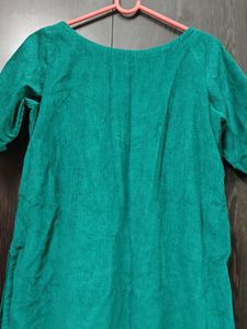 Chic Teal Corduroy fabric Kurta