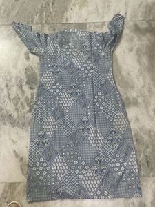 Elegant Grey Printed Kurta Set