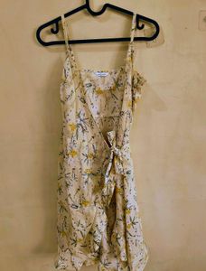 Floral Short Wrap Dress