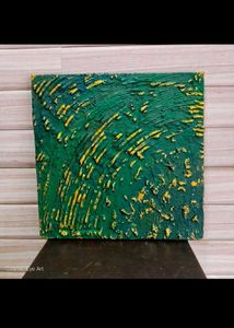 Textured Green Yellow Wall Art