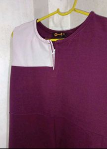 Stylish Maroon &amp; Cream Color onepiece