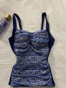Dark Blue Boho Sleeveless Top