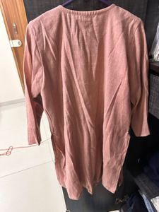Elegant Pink Pleated Kurta