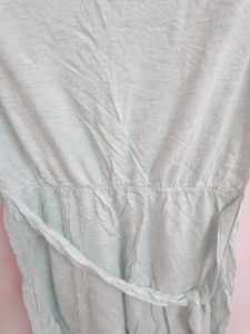 Light Blue Cold Shoulder Top