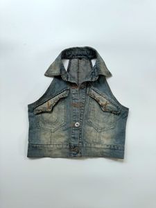 Y2K Denim Halter Jacket