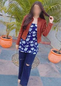 Stylish Blue Floral short kurti top