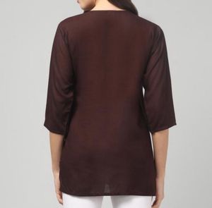 Embroidered Brown Kurta