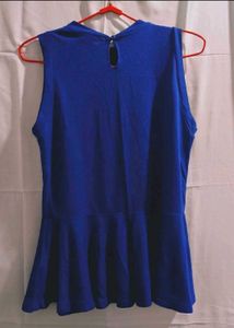 Vibrant Blue Peplum Top