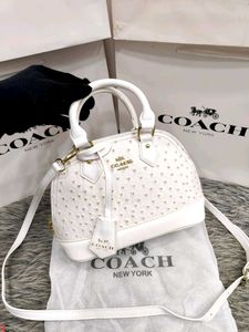 Coach New York Pebble Grain Satchel Bag ALMA SLING