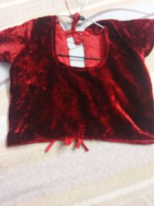 Red Velvet Blouse