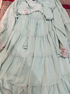 Mint Green Anarkali Suit | Beautiful Embroidered S