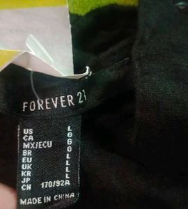 Forever 21 Black Corduroy Button-Front Crop