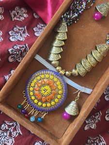 Boho Beaded Necklace &amp; Earring Set