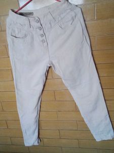 Royal Cheese High-Waist Button Comfort Pants