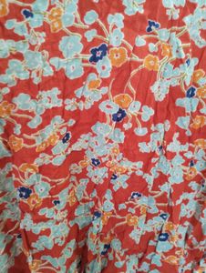 Red Floral Print Top
