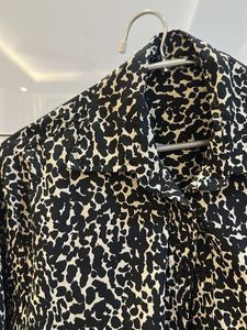 Chic Leopard Print Tie-Front Blouse