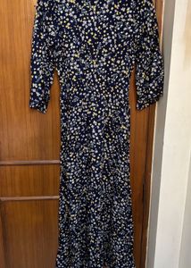 Aeropostale Navy Blue Floral Maxi Dress