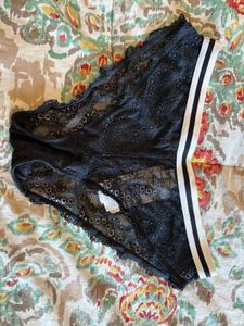 Leopard Print Bra &amp; Lace Panty Set