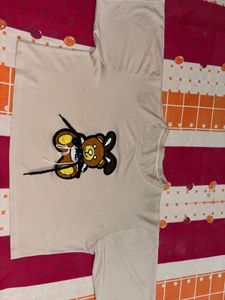 Cute Teddy Bear Graphic crop T-Shirt