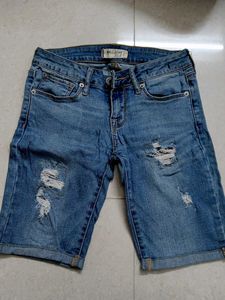 Denim Distressed Shorts