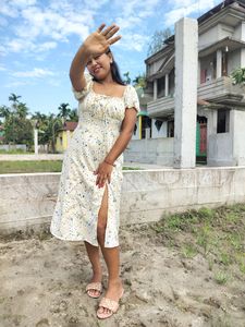 Cream Milkmaid Dress 32 Bust