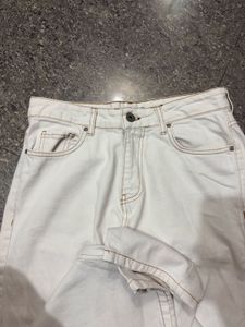 Trendyol off White Straight Jeans
