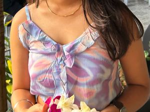Pastel Abstract Print Ruffle Crop Top