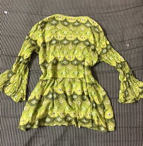 Boho Floral Print Tunic Top