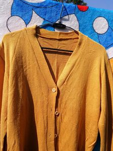 Mustard Cardigan Sweater