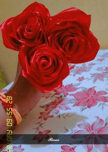 Beautiful Red Silk Rose Bouquet