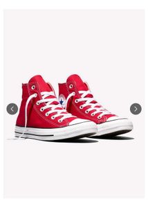 Red Converse High-Top Sneakers