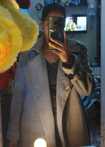 Elegant Grey Trench Coat