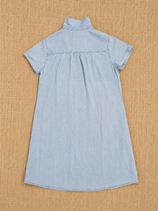 Light Wash Denim Shirt Dress