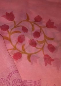 Beautiful Pink Floral Saree