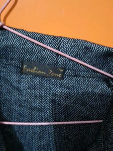 Fashion Diva Women's Black &amp; Grey Coat