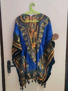 Vibrant Boho Print Kaftan Top