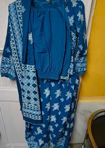 😍 Embroidery Blue Kurta Set
