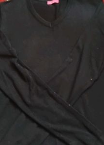 Black T-Shirt with Small Holes