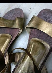 Worn Gold Flats
