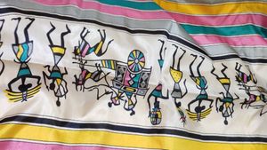 Elegant Yellow Silk Saree with Rajasthani Print