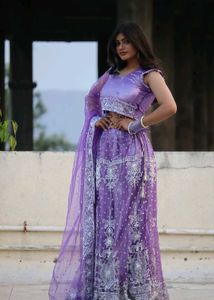 💅Stunning Lavender Sequined Lehenga Choli💅