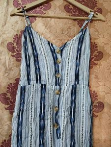 Blue &amp; White Jumpsuit