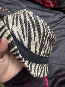 Zebra Print Fedora Hat